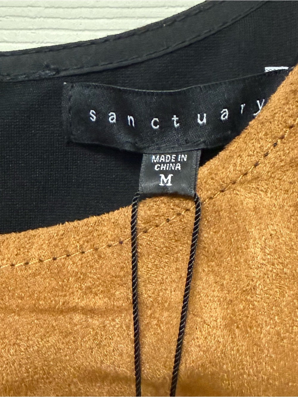 Sanctuary Suede-Look Sleeveless Shift Dress - Cognac Brown size M - Picture 4 of 8